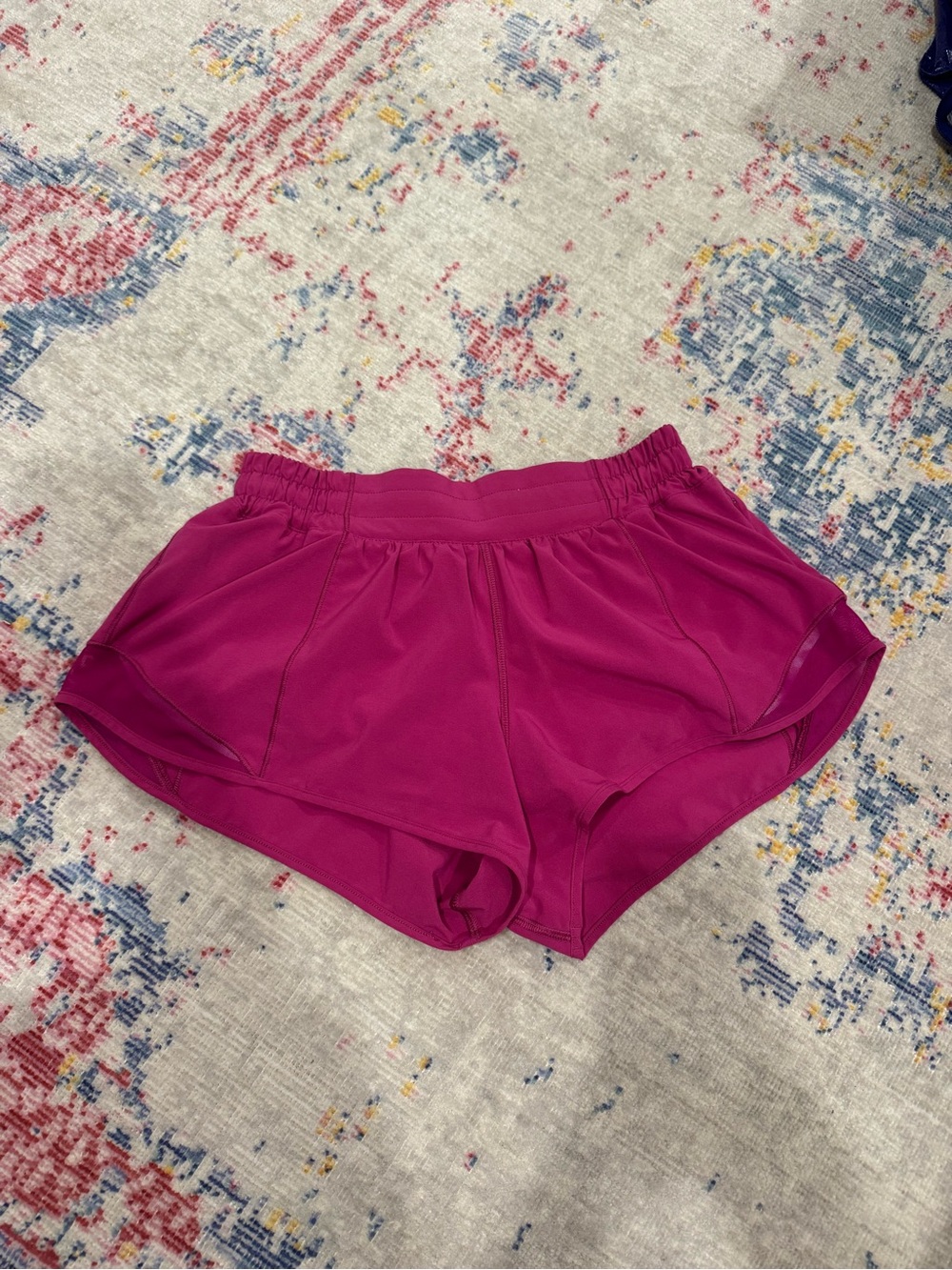 lululemon athletica Women's Raspberry Pink Hotty Hot Athletic Shorts